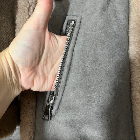 Designer Rebecca Taylor Real Shearling Lamb's Wool Penny Lane Winter Coat - Picture 5 of 16